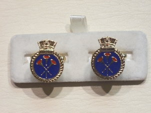 HMS Illustrious enamelled cufflinks - Click Image to Close